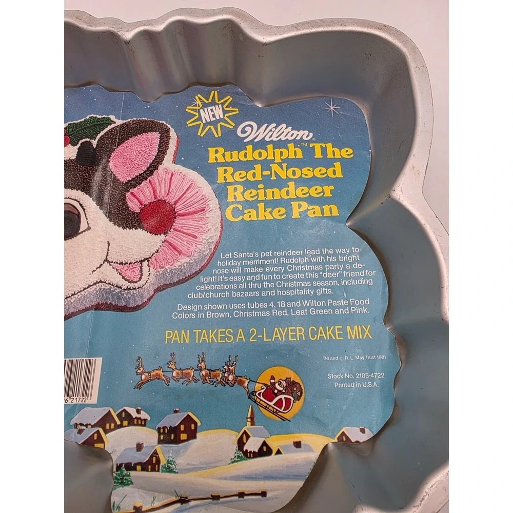 Wilton 2000 Rudolph Reindeer Cake Pan Mold #2105-1224